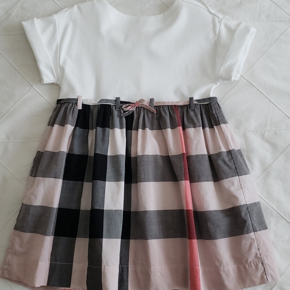 4Y Burberry Rhonda Cotton Dress in vintage pink - Picture 1 of 5
